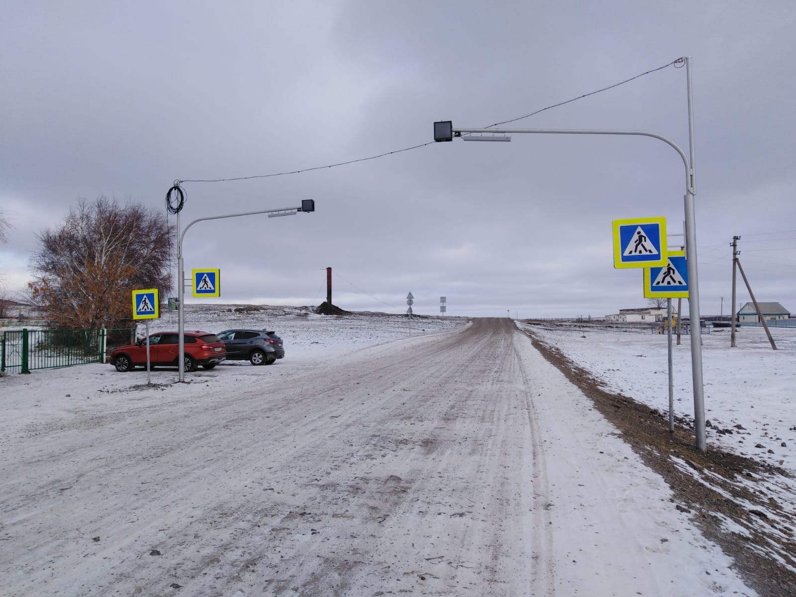 В деревне Баишево появился современный светофор