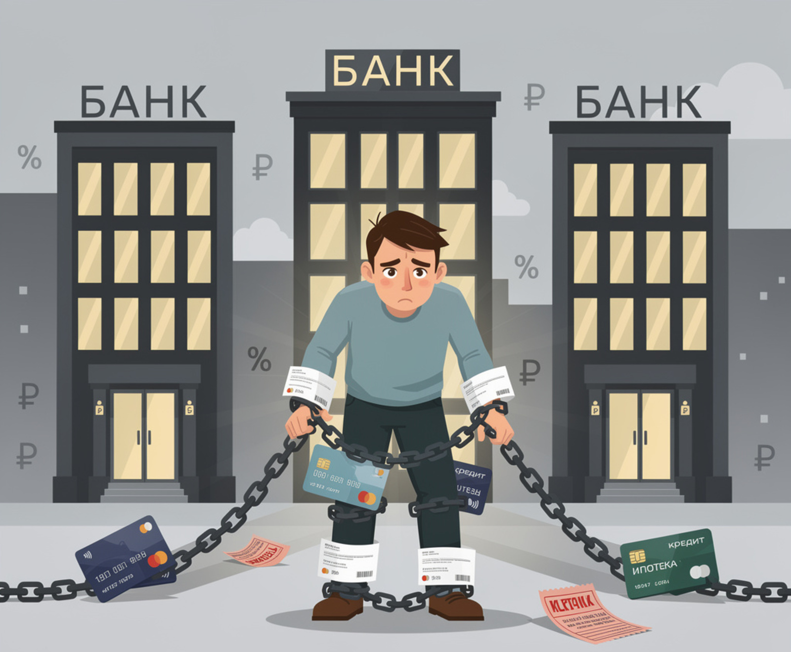 Долги россиян по кредитам достигли исторического максимума